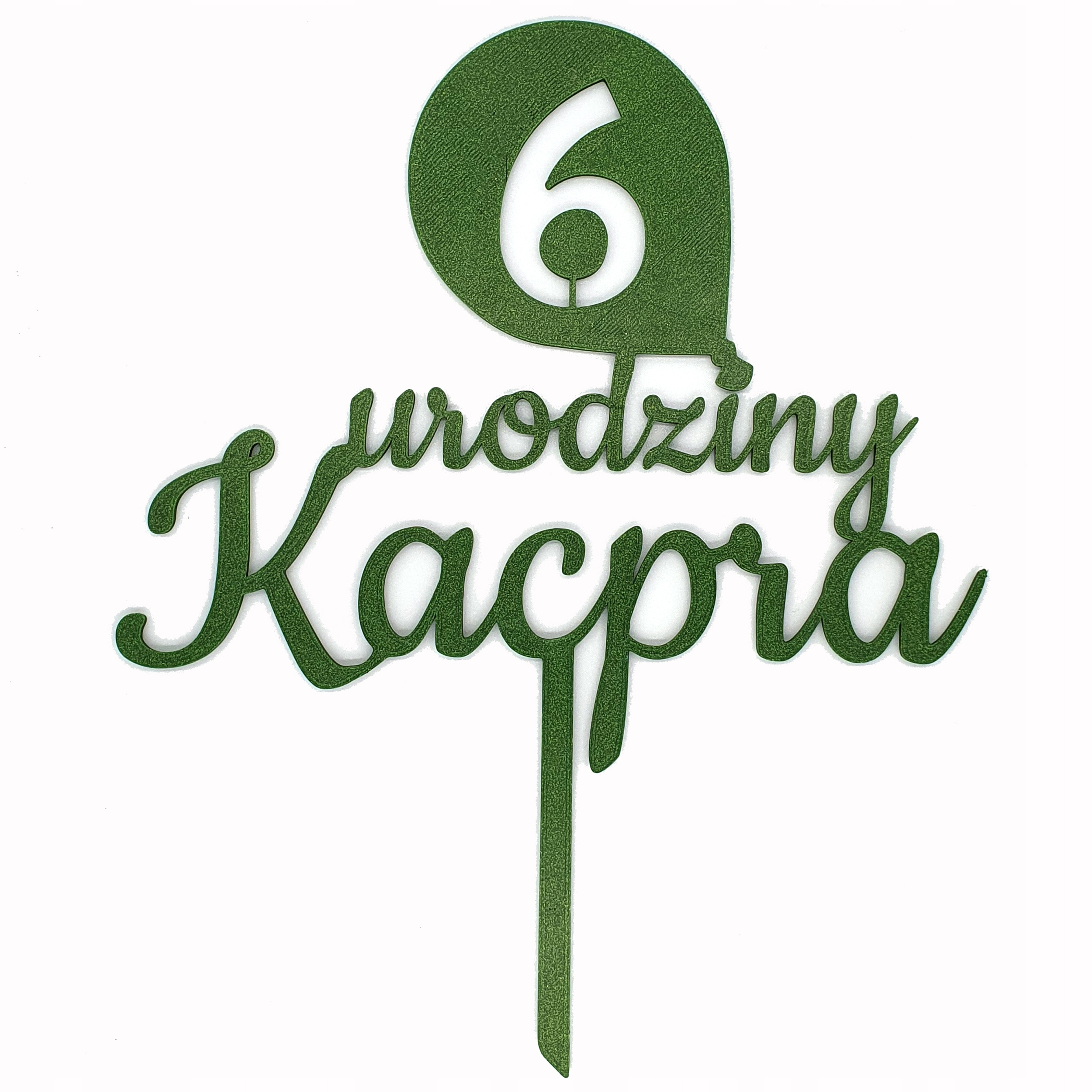 

Topper na urodziny Imię cyfra balon M dekoracja