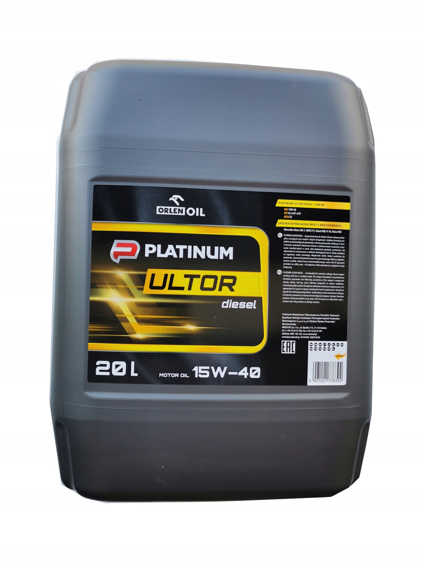 

Platinum Ultor Diesel CF-4/CF/SJ 15W/40 20L