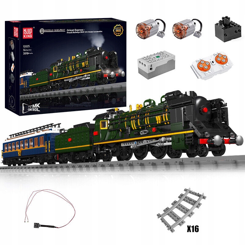 MOULD KING E6972316265951 12025S Pociąg Lokomotywa Parowa Sncf 231 3098 El