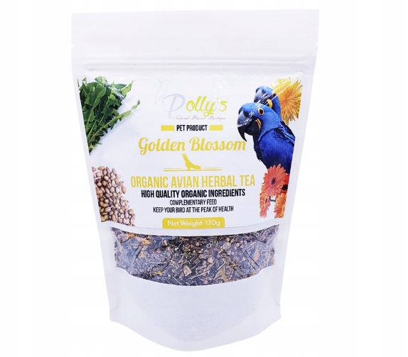 Polly's Natural Golden Blossom Organic – bylinný čaj pro papoušky 100 g
