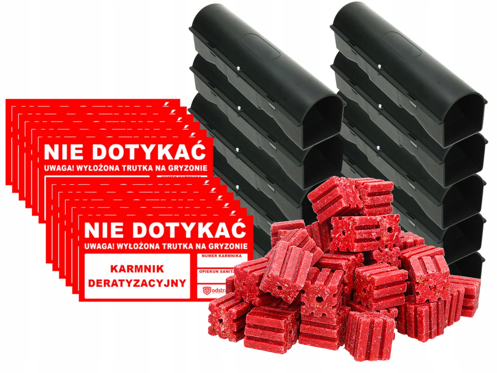 Stacja Deratyzacyjna Karmnik Trutka Na Myszy Szczury Naklejki (10 Szt)