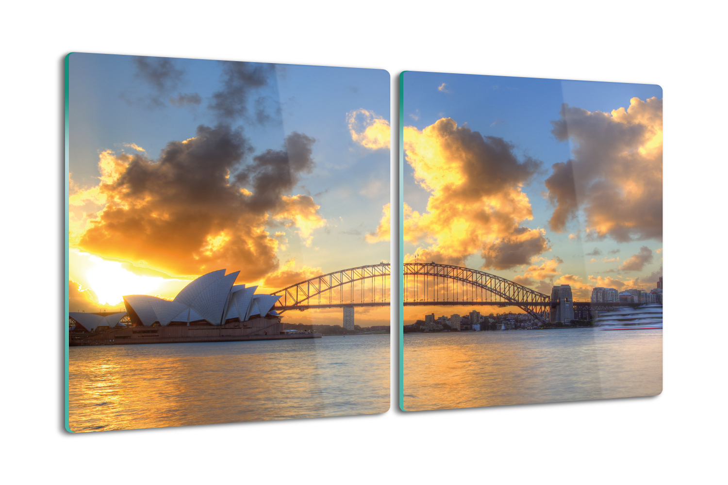 Deska na krájení Tvrzené Sklo do kuchyně 2x40x52 Opera Sydney most