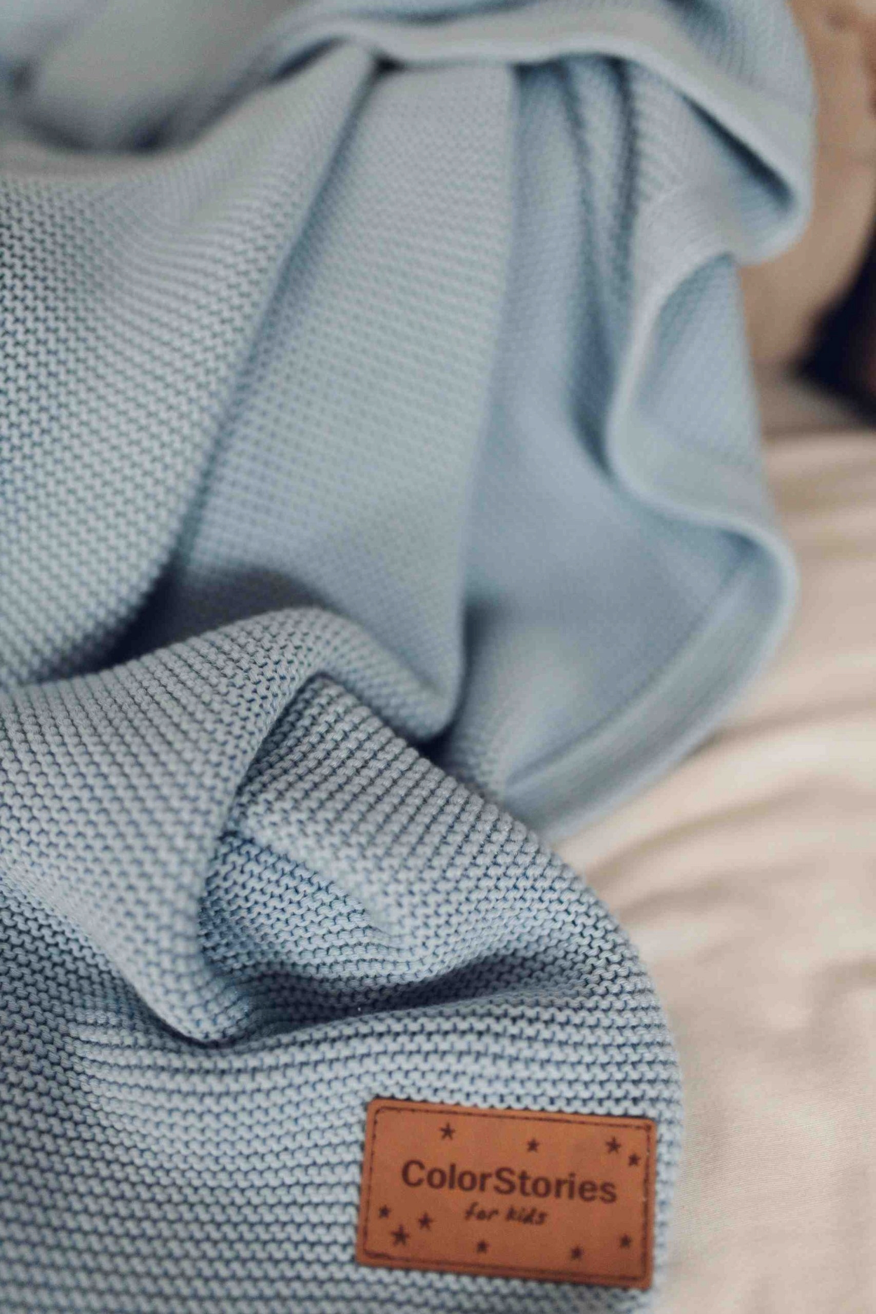 Kocyk Bambusowy dla Niemowląt Bibi 80x100cm Baby Blue ColorStories Długość (cm) 100 cm