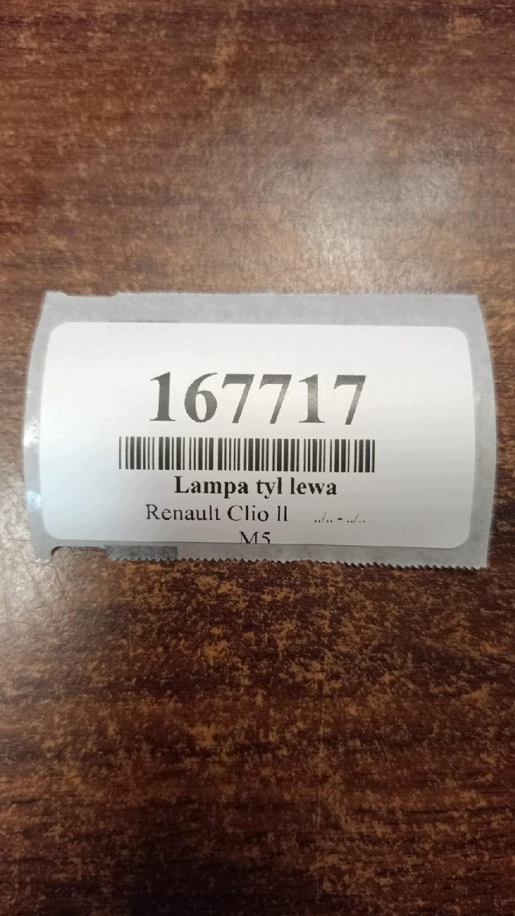 RENAULT CLIO II light left rear part 8200071413