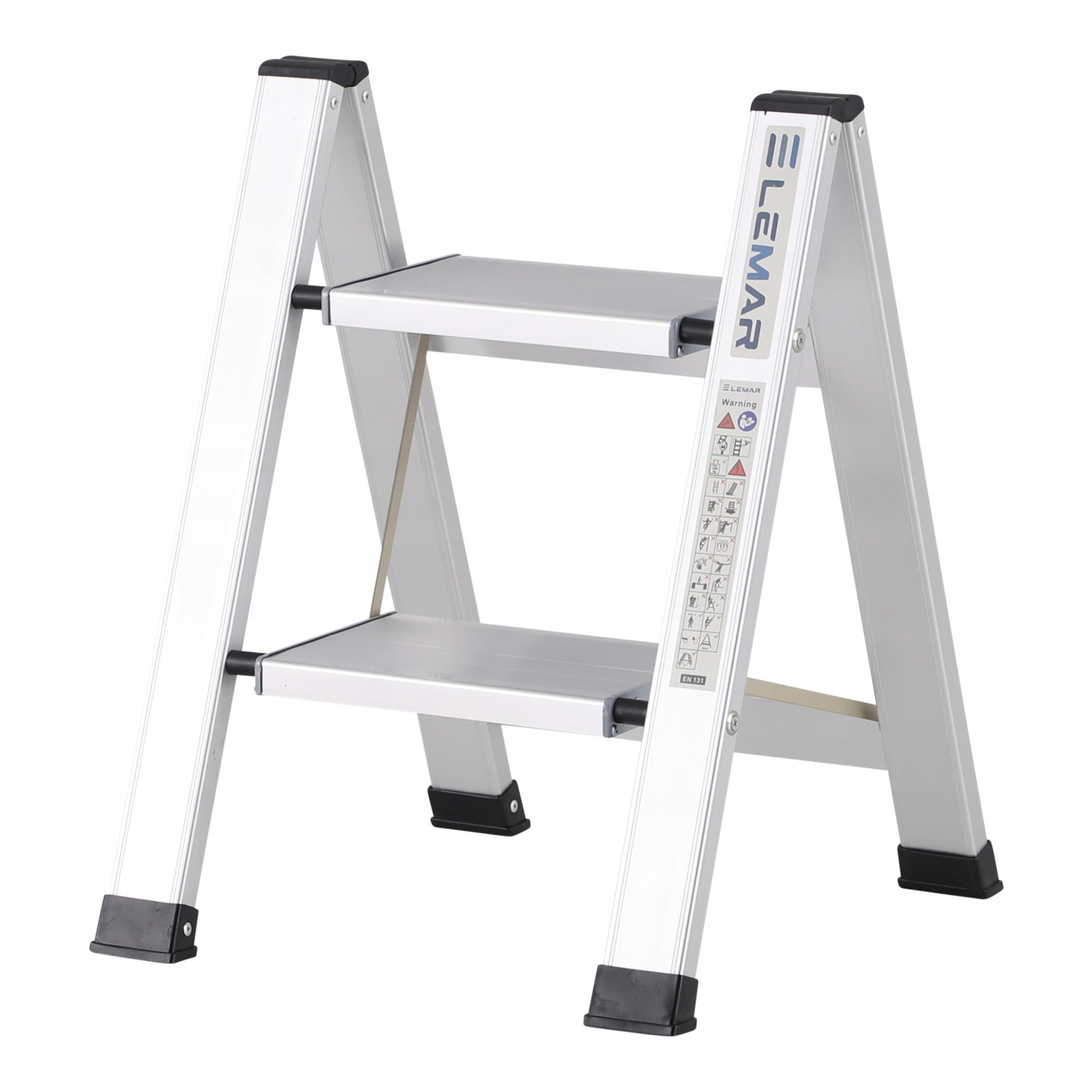 Žebřík 2-stupňový hliníkový skládací Slim Space-X Lemar 040102