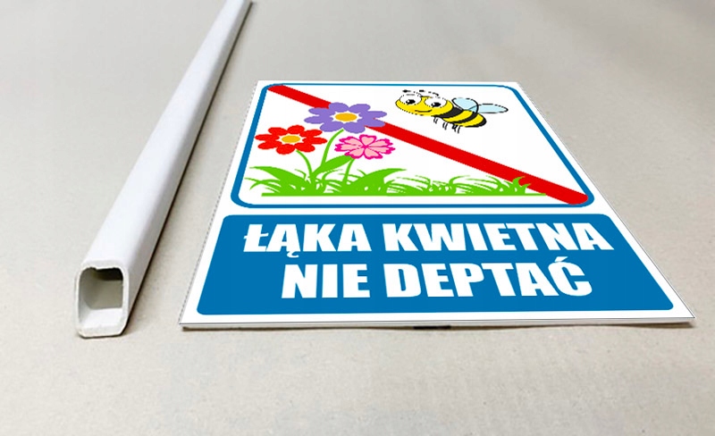 Tabliczka na słupku - Łąka kwietna nie deptać Kod producenta TNT-15N