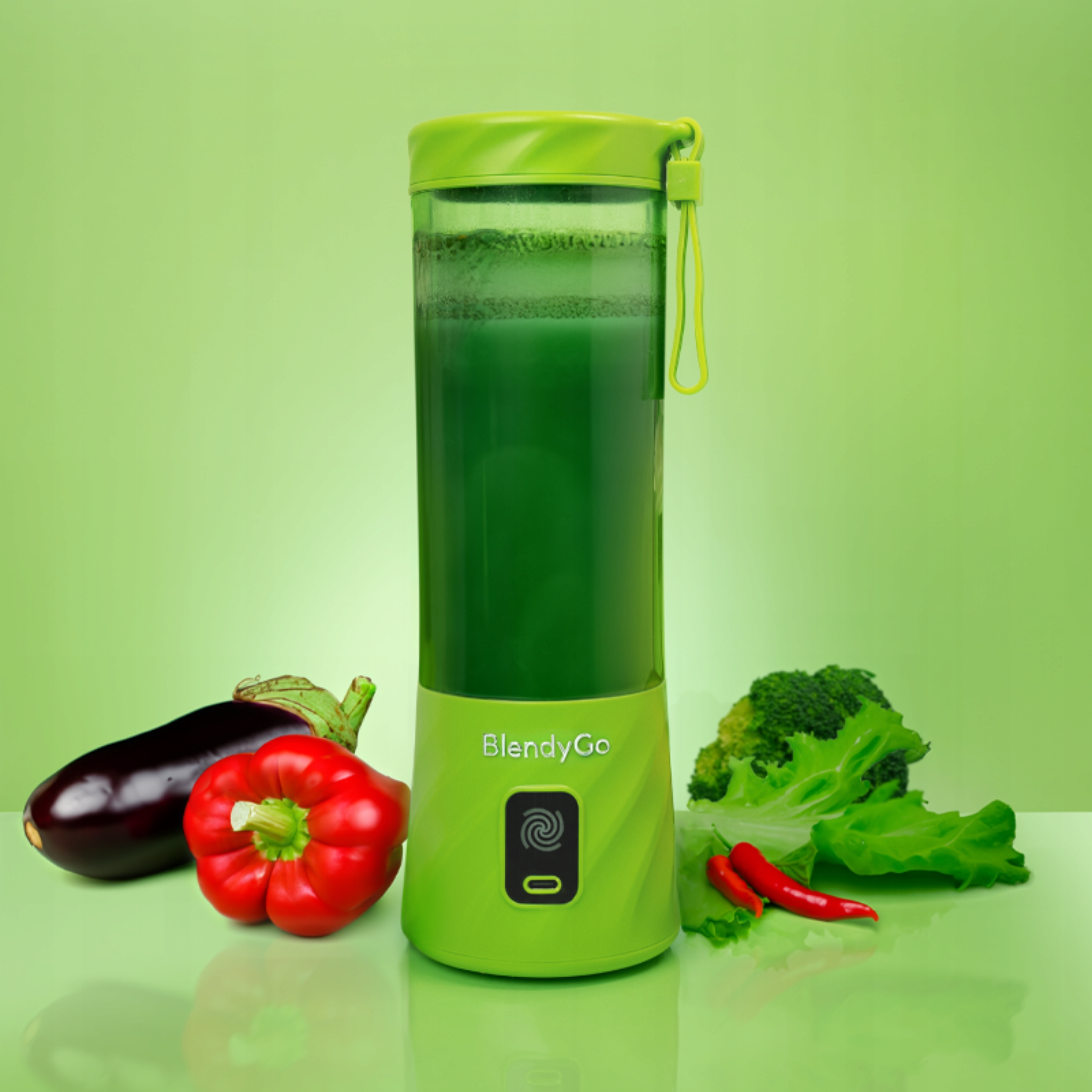 BLENDYGO 3 Blender Do Smoothie Przenośny USB 550ml BPA Free Zielony — miniatura 13