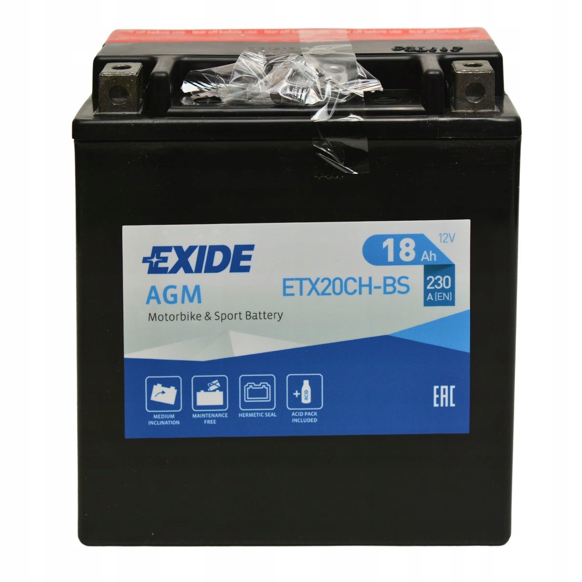 Exide Agm ETX20CH-BS YTX20CH-BS 12V 18AH 230A L+