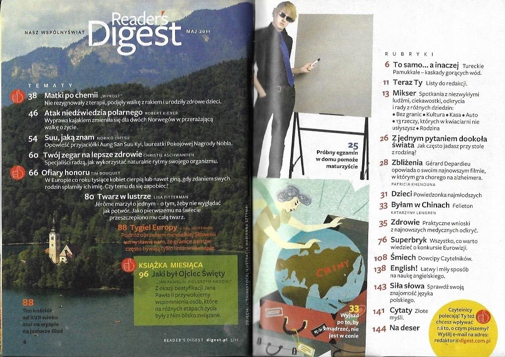 Reader's Digest Przegląd 2011 Nr 05,06,08,12 ISSN 12335649