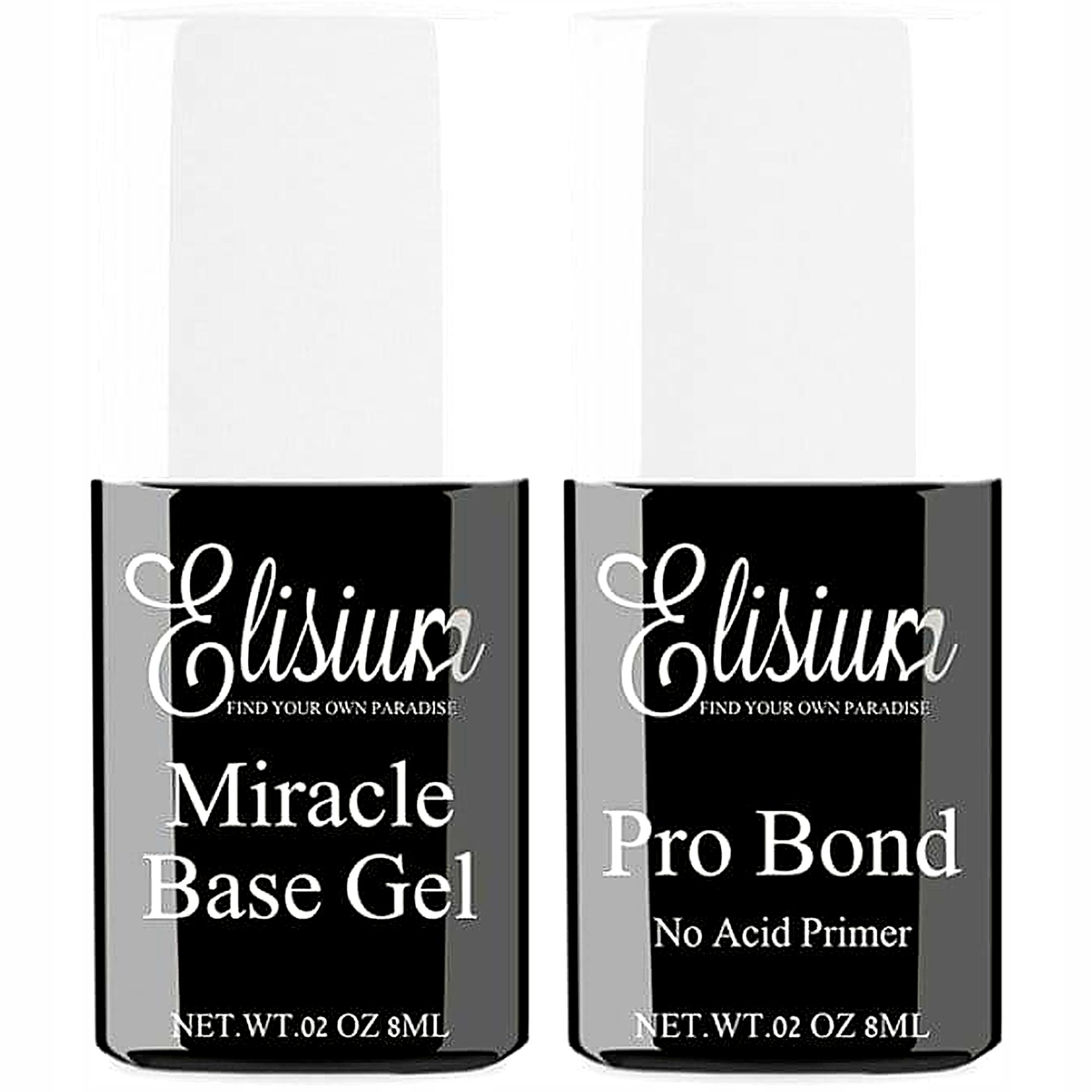 ELISIUM Zestaw Manicure Miracle Base Gel i Primer Pro Bond Trwały Blask
