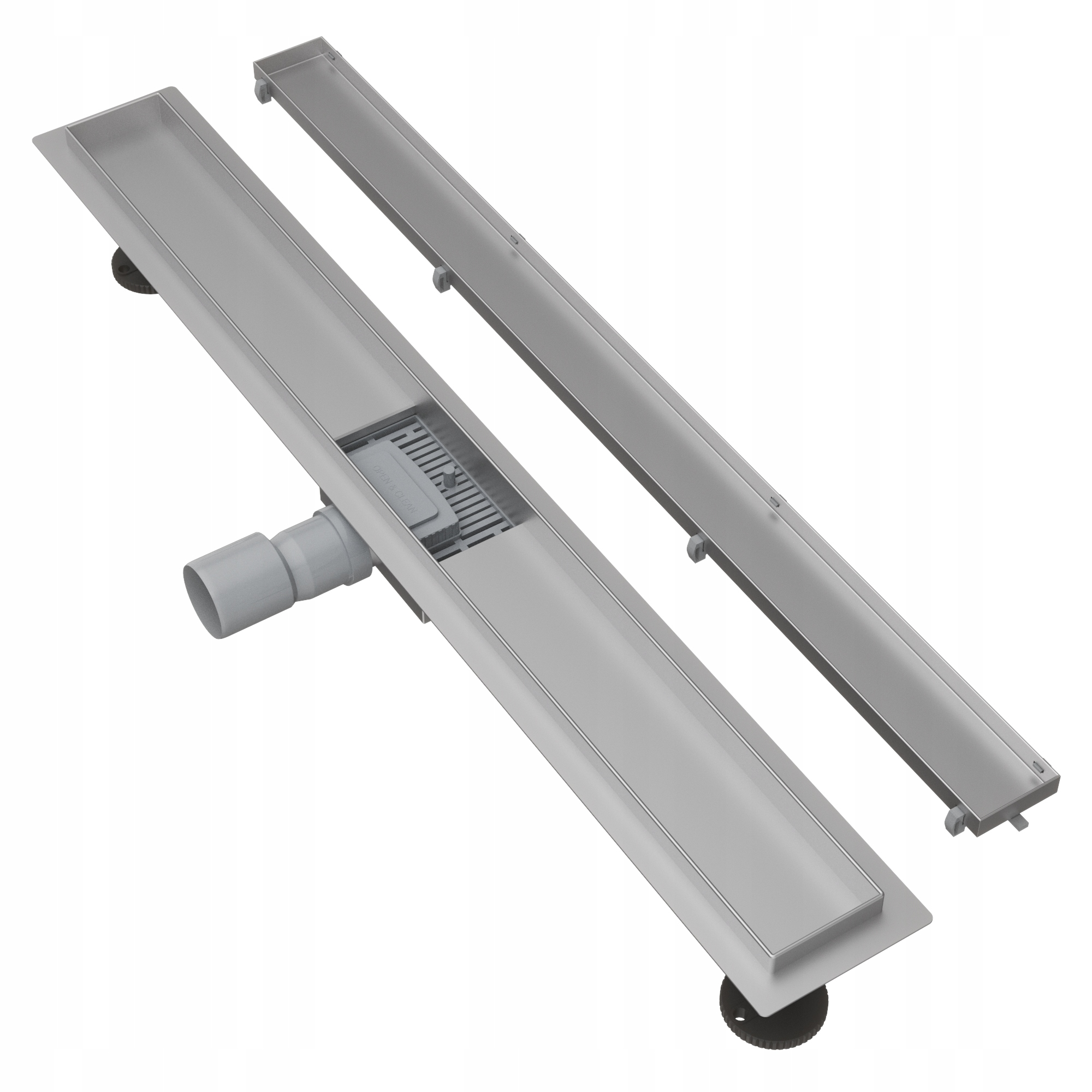 Lineárny Odtok Pod Dlažbu 80 cm Oceľ 2v1 Entero Syfon Sprcha Sprchová Vanička