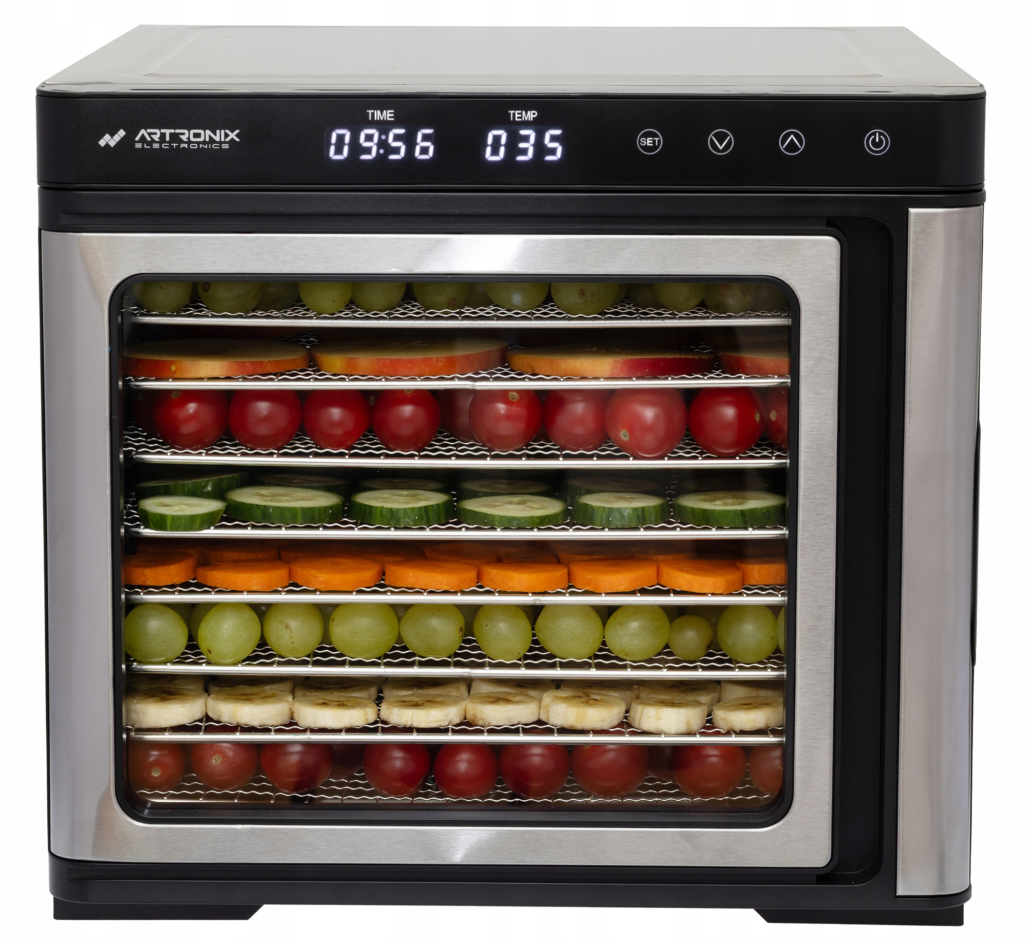 Suszarka spożywcza do grzybów 1000 W owoców warzyw Duża 9 metalowych sit