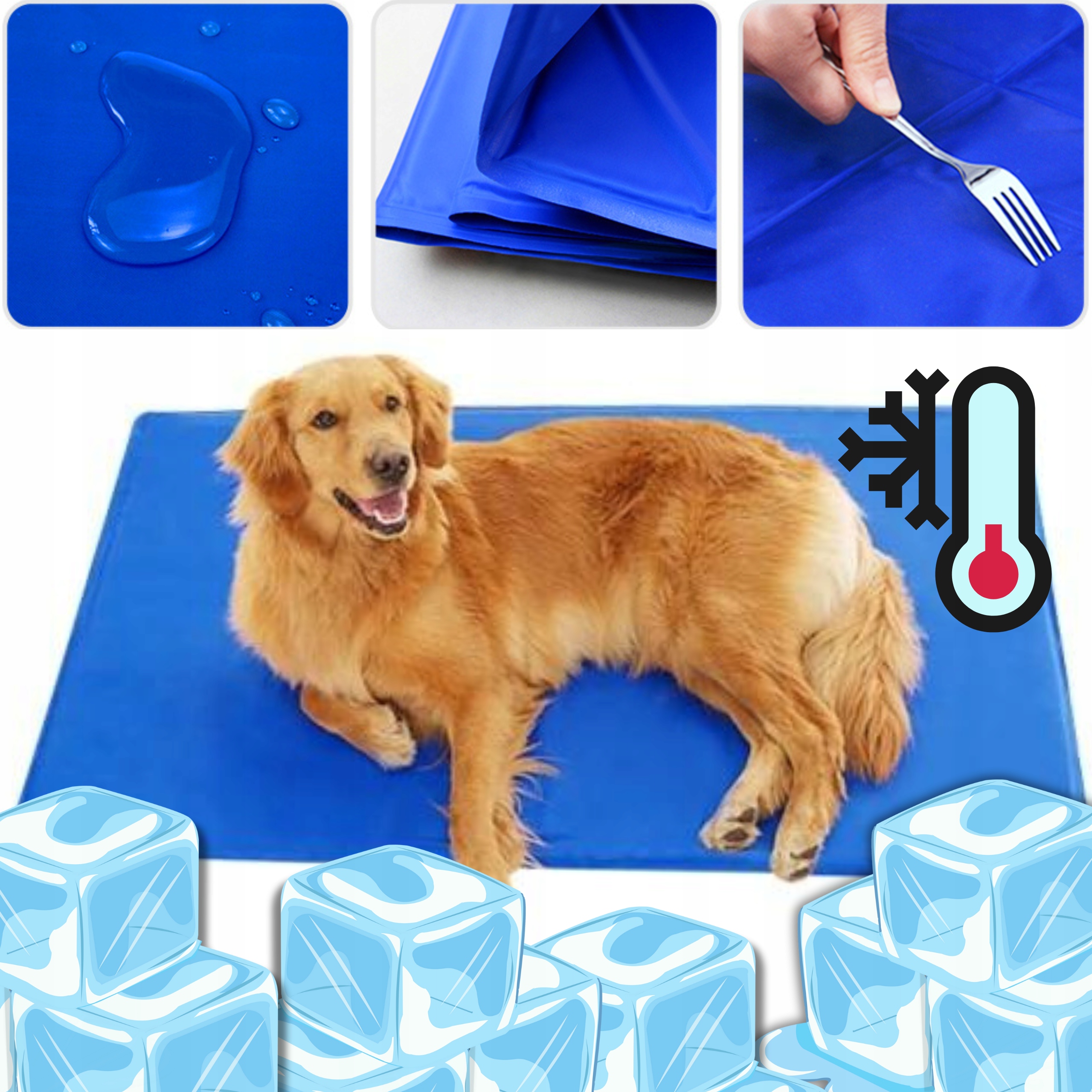 Levně Chladící Podložka Pro Psa Kočku Pelíšek Velká Voděodolná Gelová Podložka Pro Zvířata