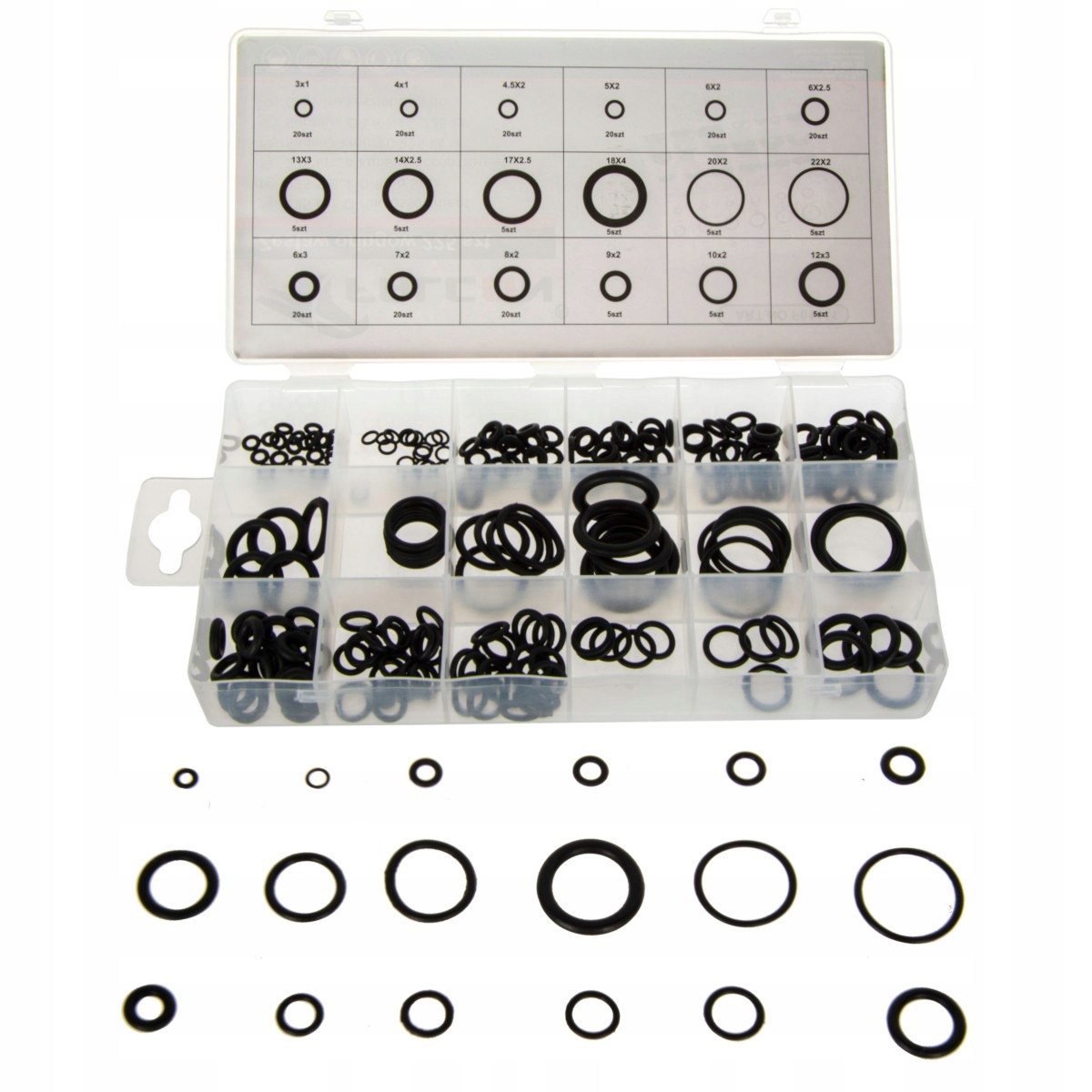 ORINGI GUMKI USZCZELKI GUMOWE 225 SZT OLEJOODPORNE