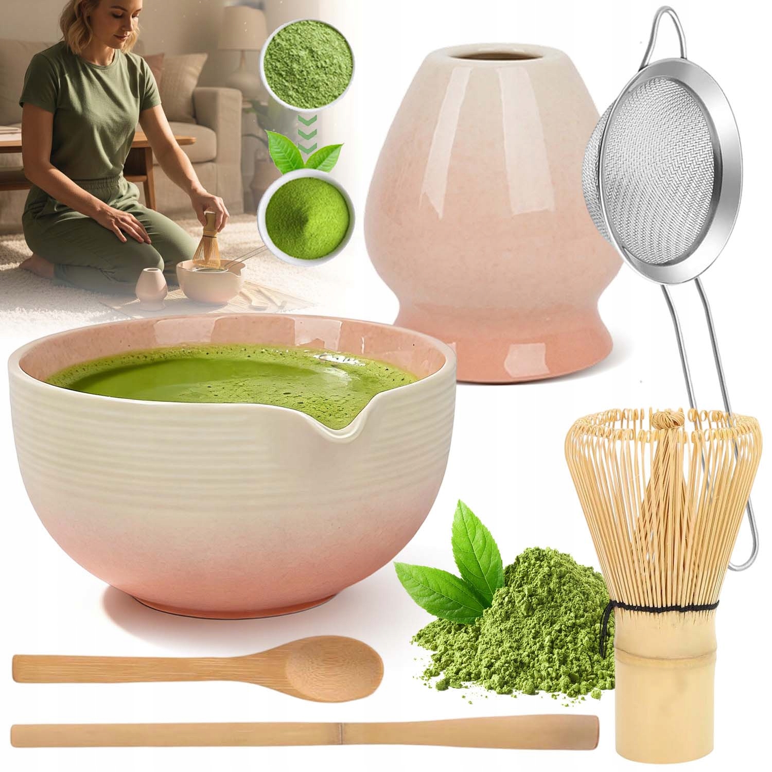 Sada Metel Na Matchu Sada Na Čaj Macha Sada Na Čaj Matcha Odolná