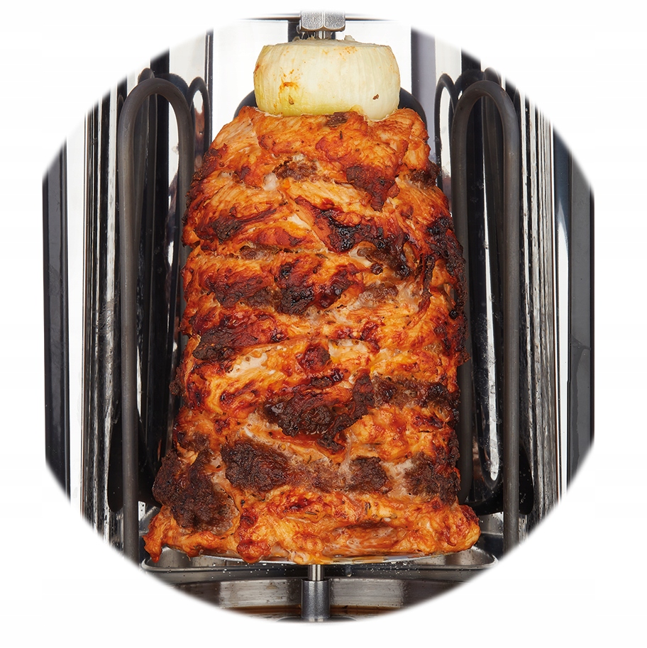 URZĄDZENIE KEBABA KURCZAKA SZASZŁYKÓW PIONOWY GRILL OPIEKACZ 6 SZPIKULCÓW Model HDG 8687