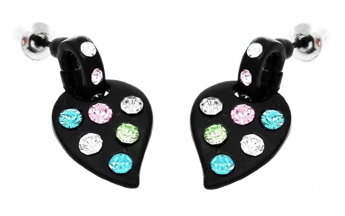 

Kolczyki listki z kryształkami