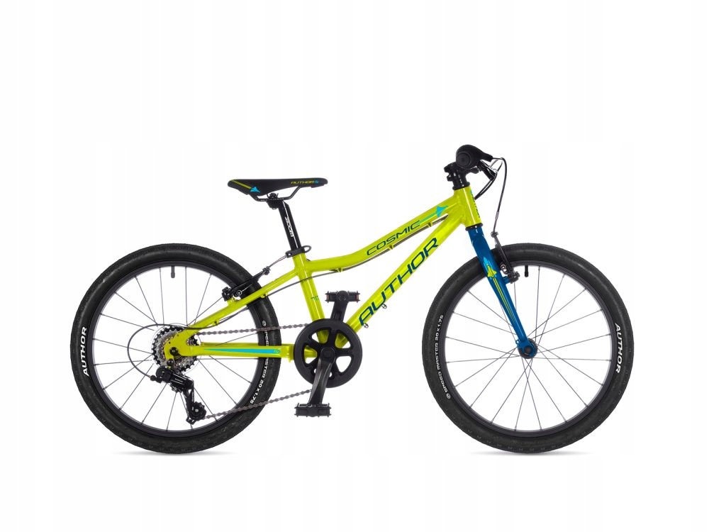 Lekki Rower dziecięcy 20" Author Cosmic 20 limonkowy zielony 8,6kg Łódź