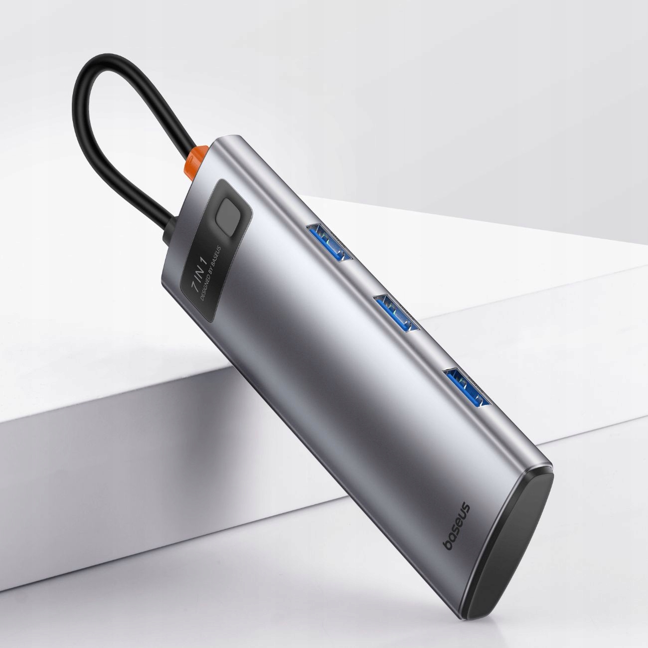 BASEUS HUB USB-C PD 3x USB HDMI CZYTNIK SD STACJA DOKUJĄCA PRZEJŚCIÓWKA Długość 0.17 m