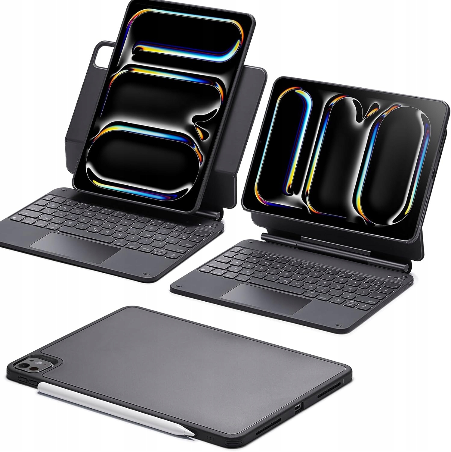 Puzdro Esr 6B022 s klávesnicou pre iPad Pro 11" (M4 2024) Qwertz 360 čierne