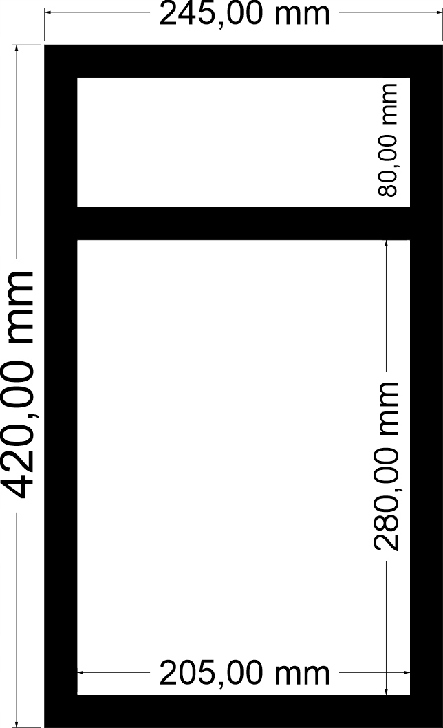 

Regał uchwyt 2 półki loft 24,5x42 wspornik metal