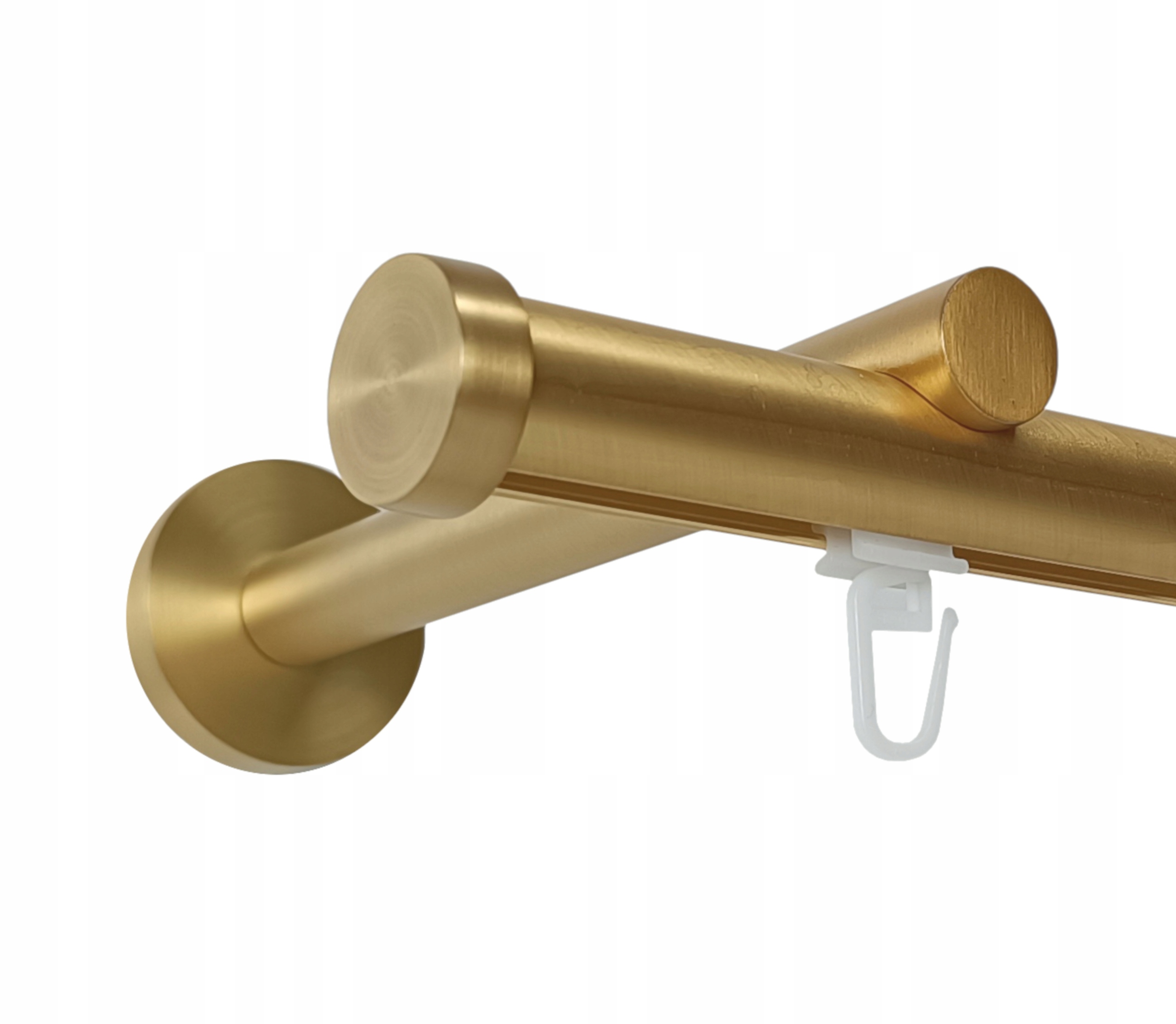 Apartmánová Koľajnicová Karniška Alu farba mosadz mat sponky 20 mm 300 cm