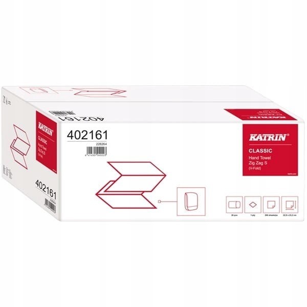 Ręcznik biały Zz 1w Katrin Classic 4000 szt