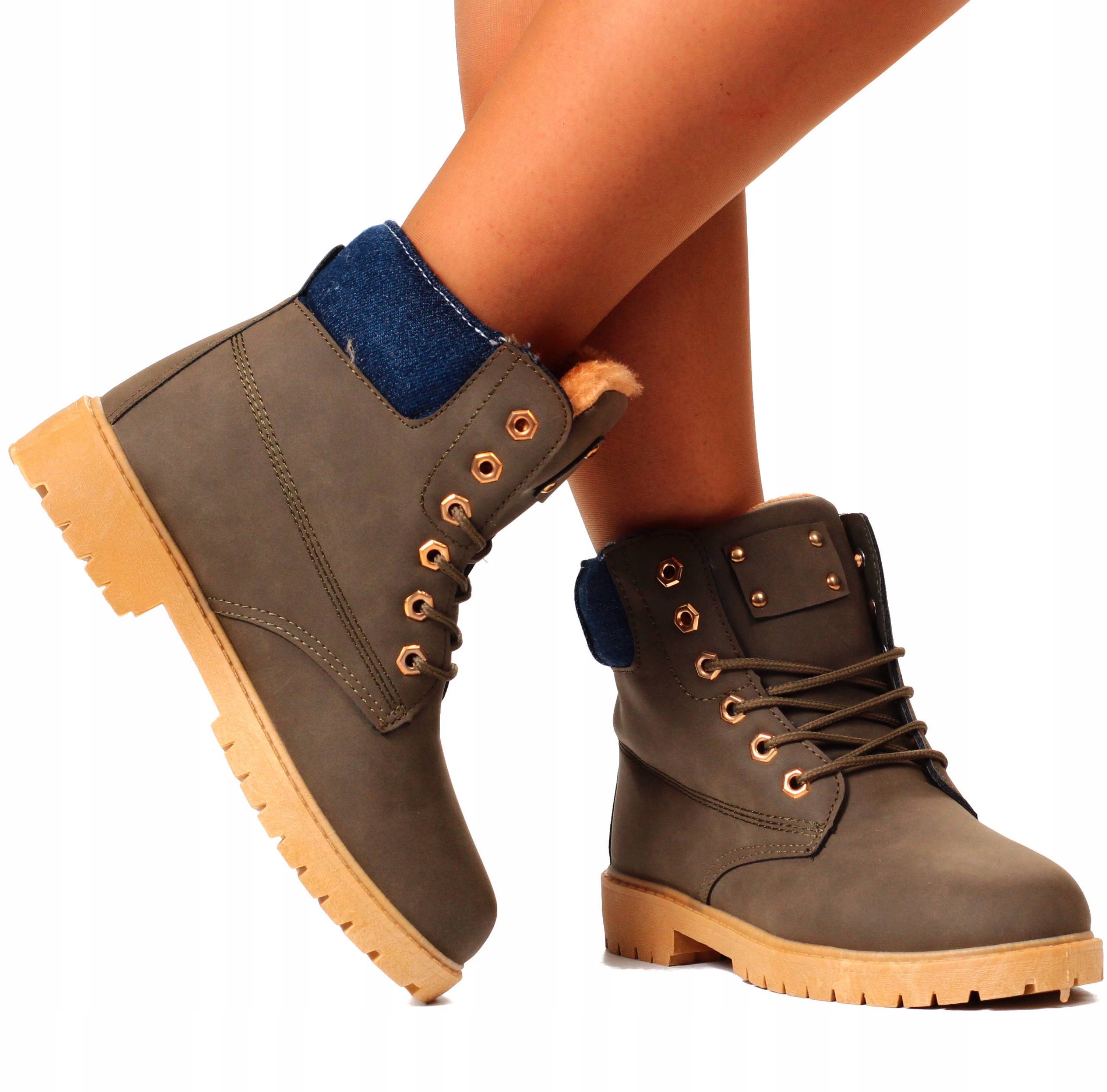 TRAPERKI DAMSKIE OCIEPLANE ZIMOWE BOTKI TIMBERKI Kod producenta 7A-6C