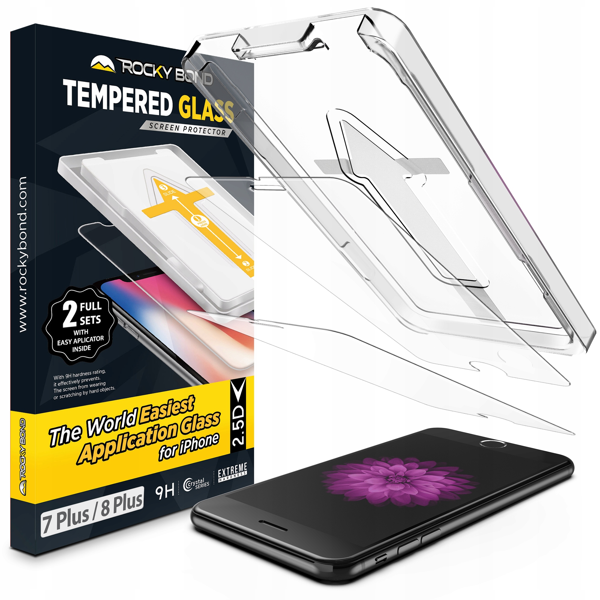 

Szkło Hartowane 9H pasuje z Etui do Iphone 8 Plus