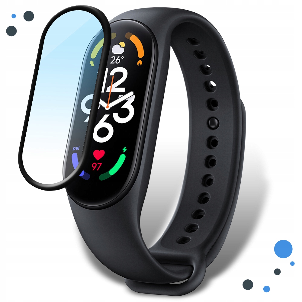 SZKŁO HYBRYDOWE do XIAOMI MI BAND 7 (lepsze niż FOLIA OCHRONNA do OPASKI) Producent ChronSmarta