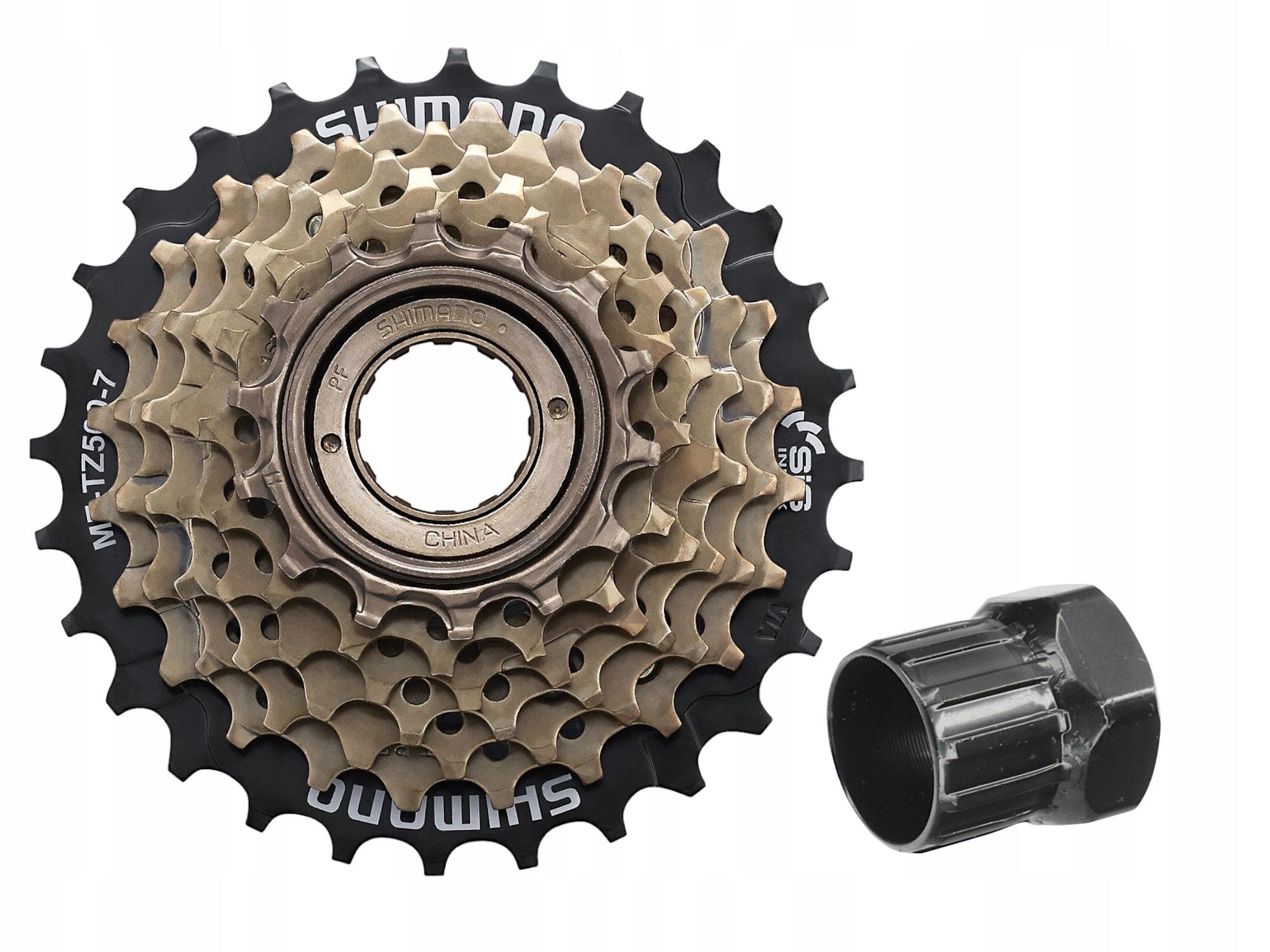 WOLNOBIEG ROWEROWY SHIMANO MF-TZ500 7 RZĘDOWY Z KLUCZEM DO ODKRĘCANIA