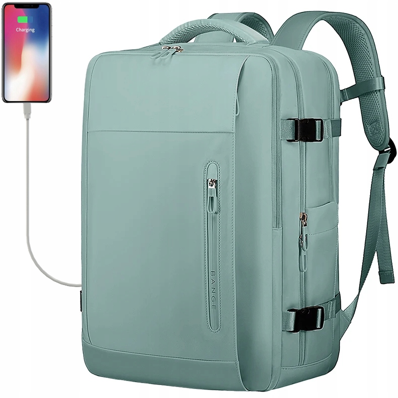 Damski Plecak na laptopa 17,3 Bange 1801 bagaż podręczny samolot Usb eukali