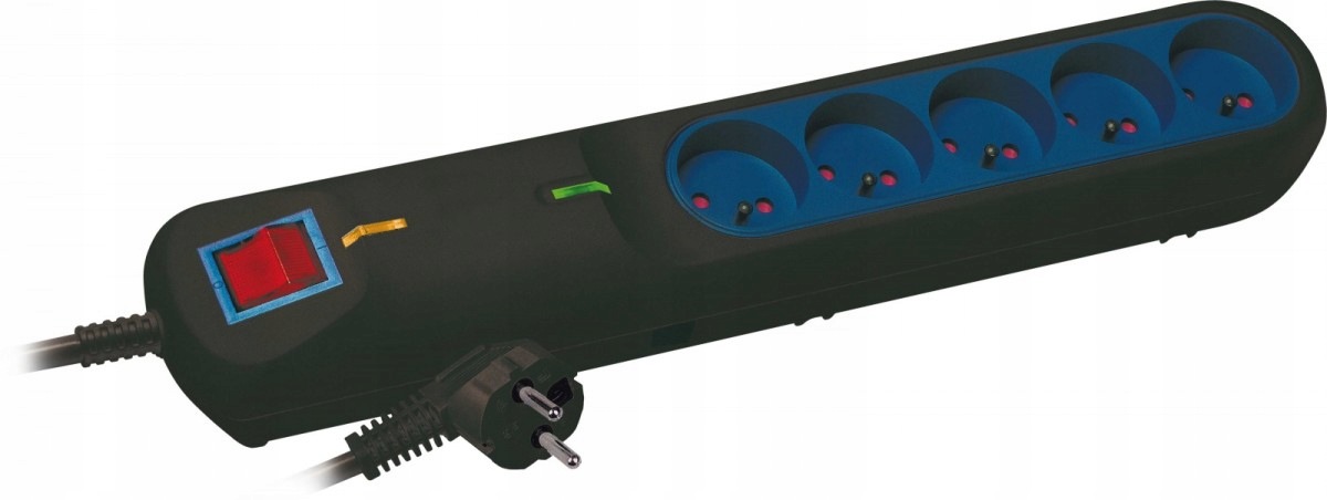 Lestar Listwa przeciwprzepięciowa LF-2005 3m dł. kabel czarny kolor