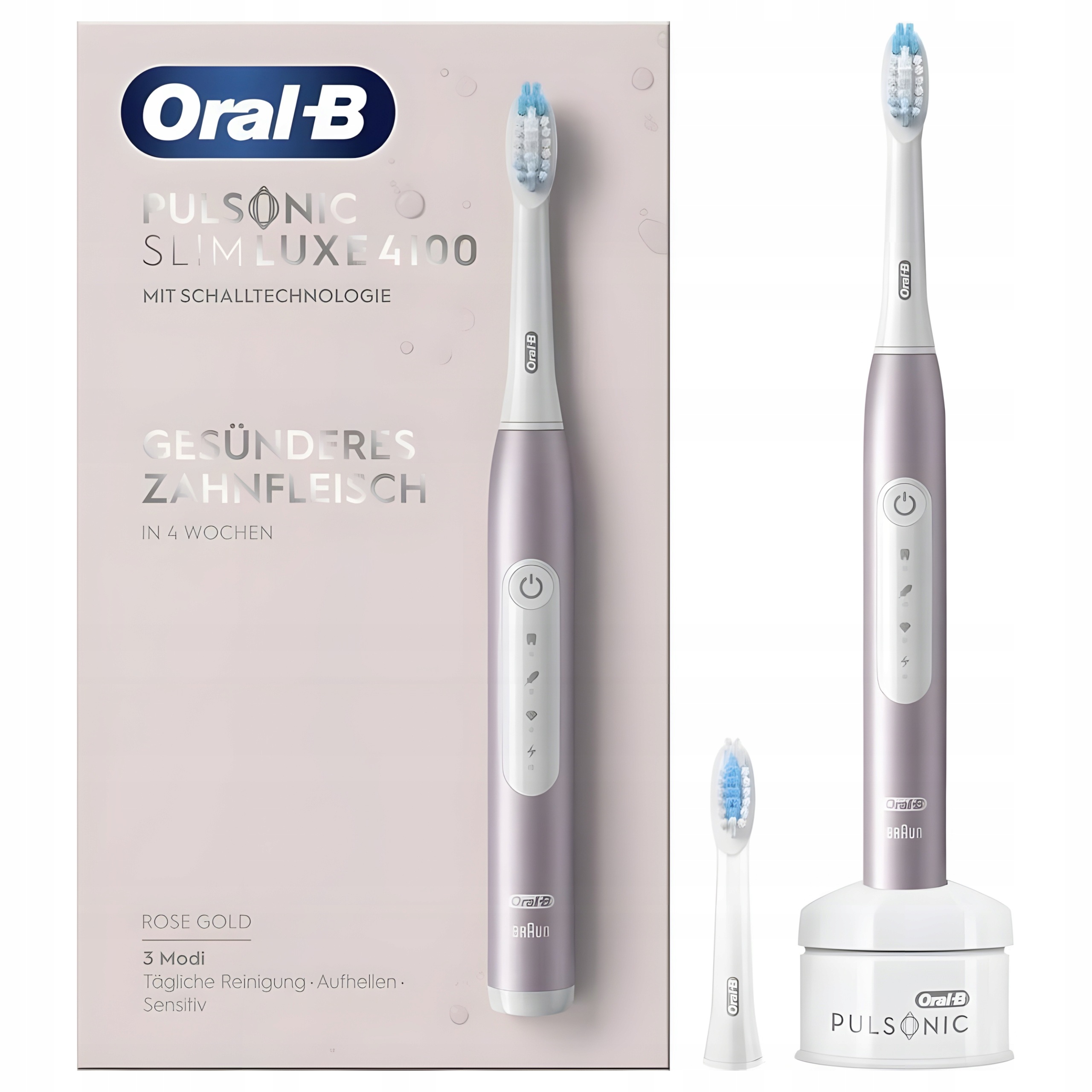 Szczoteczka soniczna Oral-B Pulsonic Slim Luxe 4100 Rosegold 3 tryby
