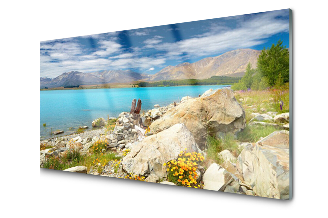 

Panel szklany Płytka Morze Skały 120x60 + Klej