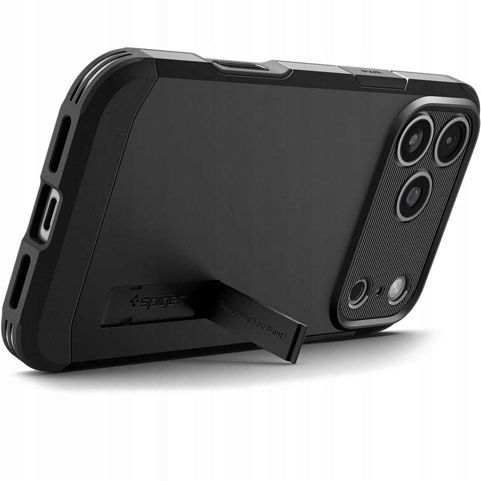 Pouzdro Spigen pro iPhone 17 Pro, zadní kryt kryt MagSafe, kryt s knoflíky stojánek