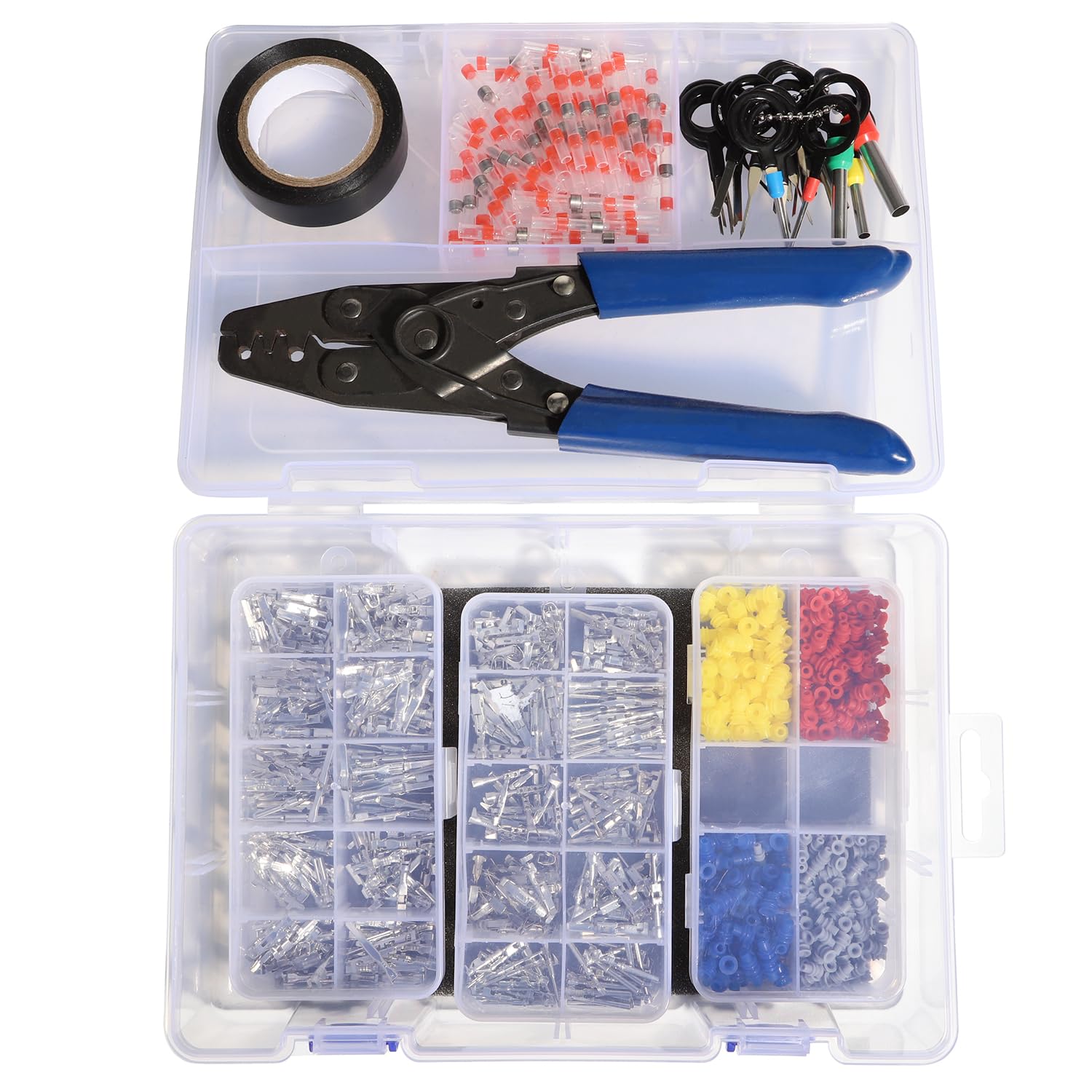 Narzędzia do Zaciskania KONEKTORÓW SAMOCHODOWYCH KABLI KABLOWYCH ZESTAW Marka inna