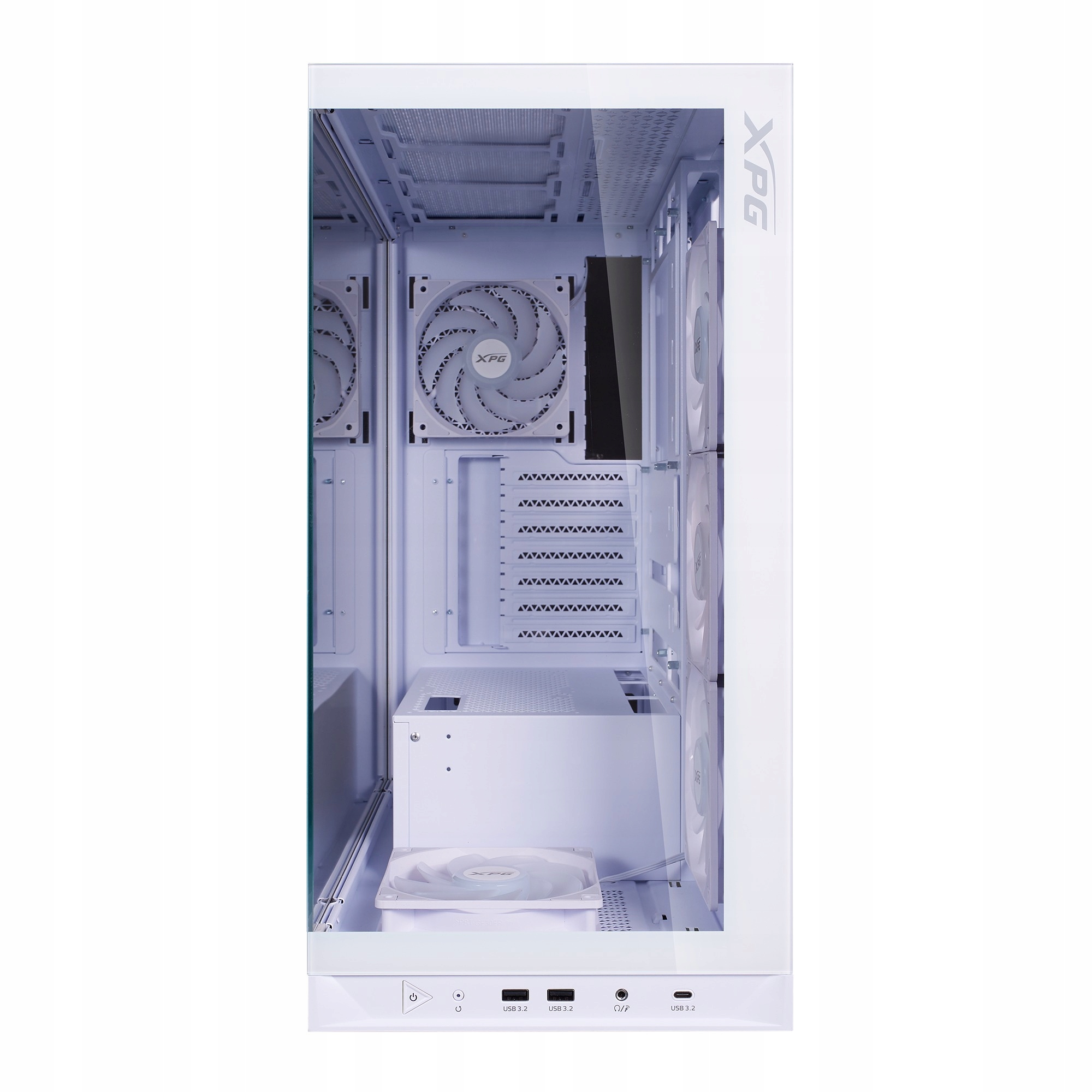 Adata Xpg Invader X Btf/ Midi Tower/ Transpar./ Biela Invaderxbtfmt-whcww