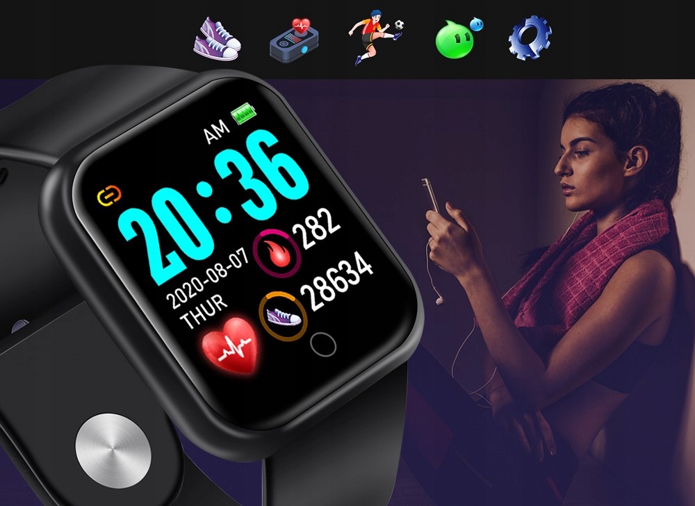 Zegarek Smartwatch + Słuchawki Bluetooth mikrofon Model inny
