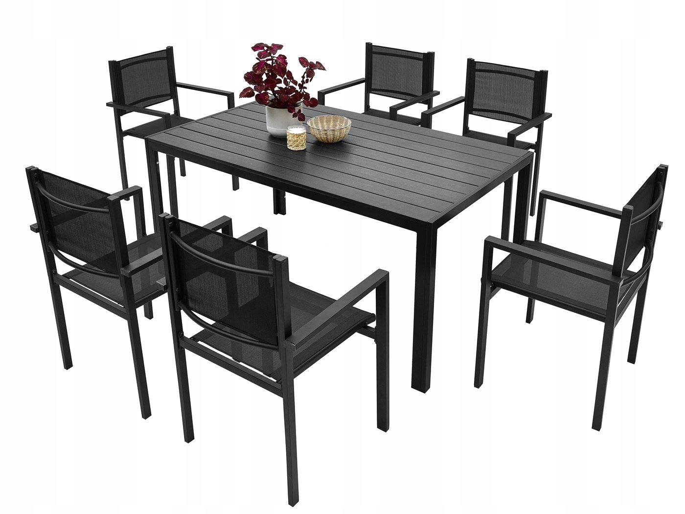 MEBLE OGRODOWE ZESTAW STÓŁ 6+1 NA TARAS BALKON Rodzaj stół i krzesła