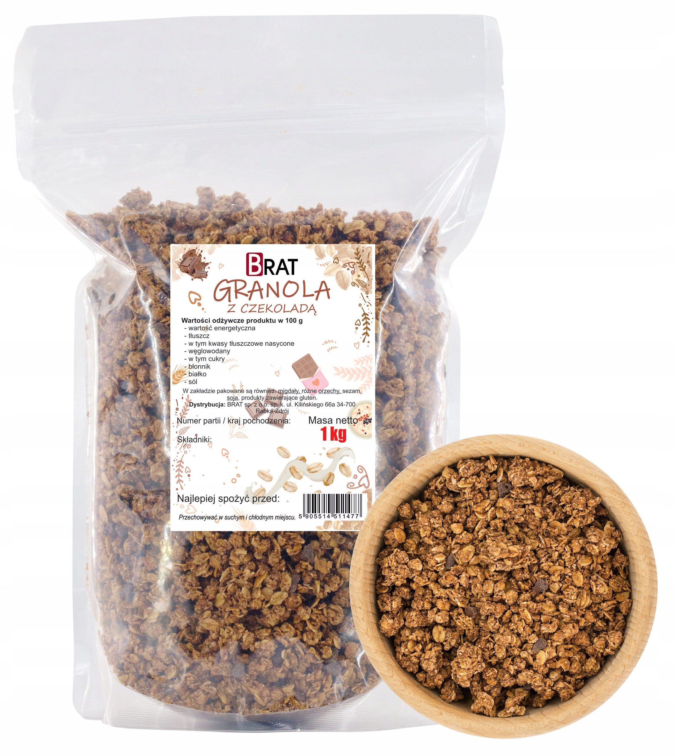 Levně 3X Granola s čokoládou 1kg