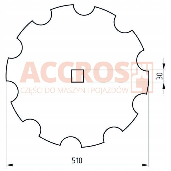 Talerz uzębiony 510 mm brona talerzowa talerzówka Marka maszyny Inna
