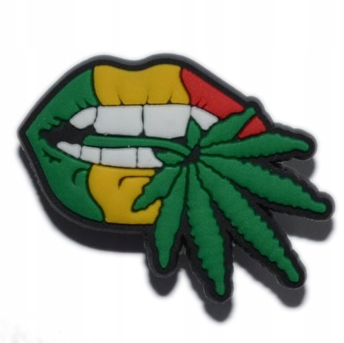 

Rośliny - Przypinka do Crocs - usta ganja - 3269