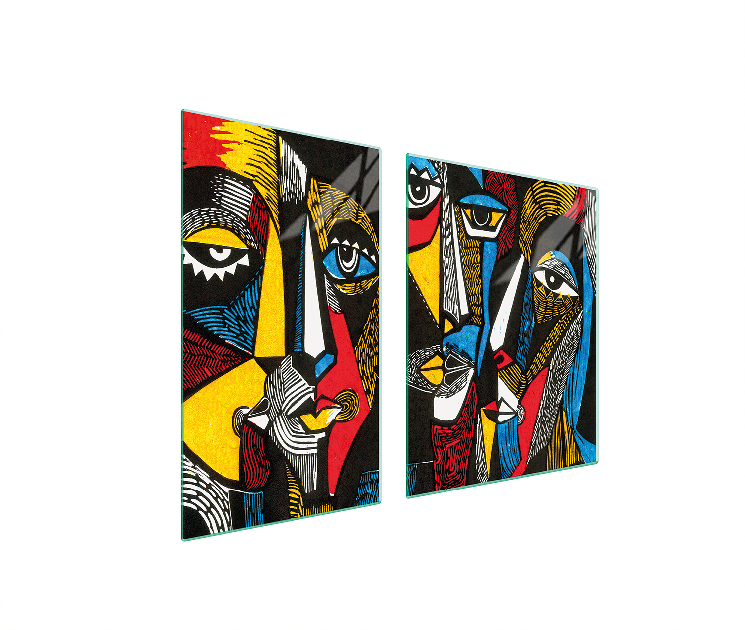 Sklenená Doska A Doska Na Krájanie 100x52 Pop Art. Tvrdené Sklo