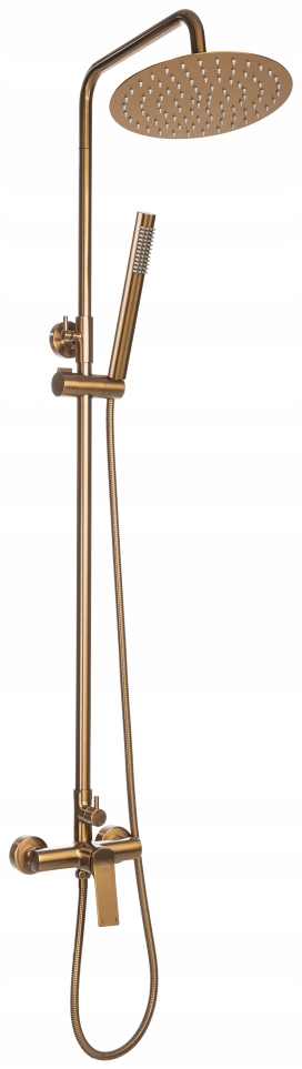 Invena Sprchový Set S Dešťovou Sprchou Neri Plus, Měď