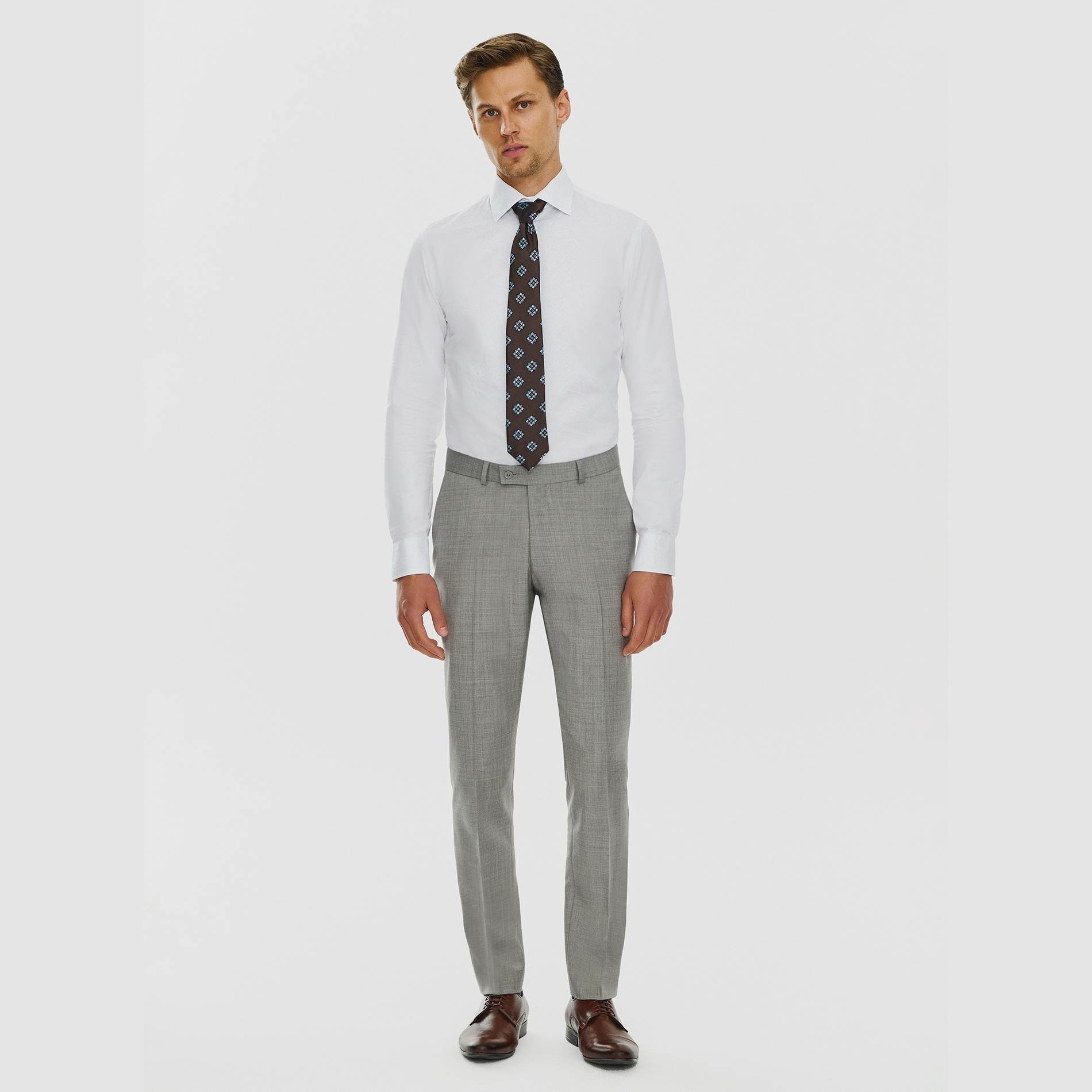 Pánské šedé oblekové kalhoty Pako Lorente vel 92/182