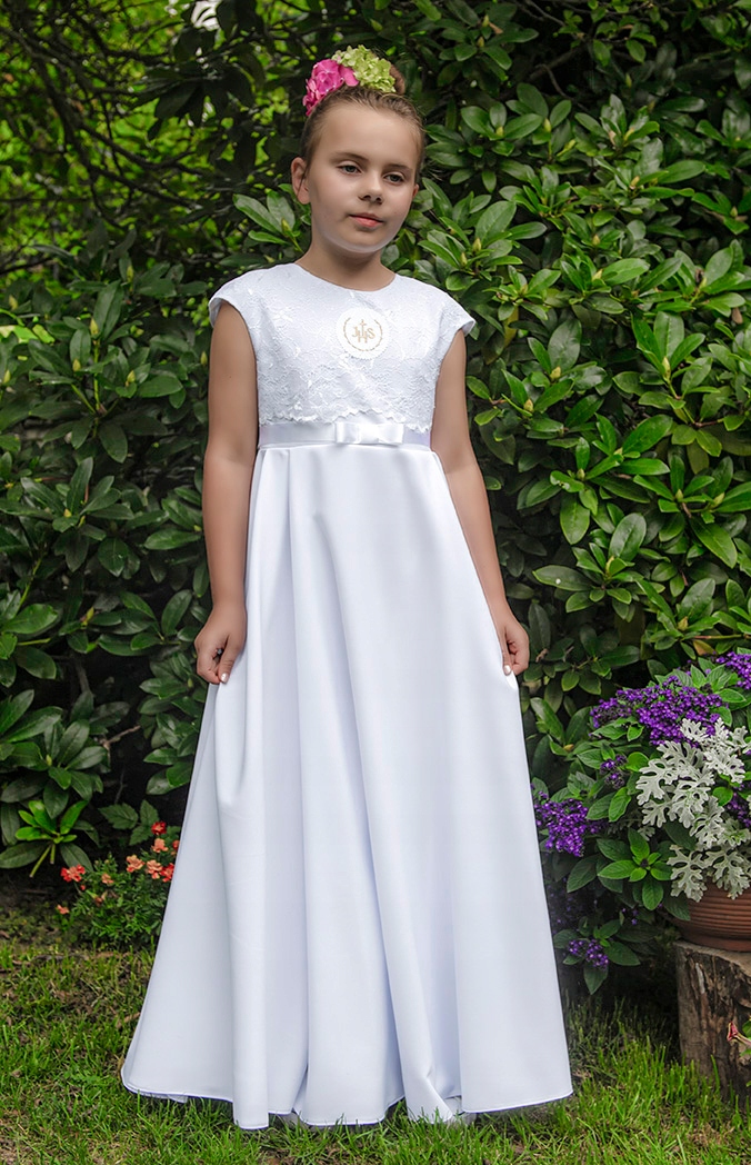 ALBA SUKIENKA KOMUNIJNA Z BOLERKIEM SZYTA NA MIARĘ Rozmiar 164