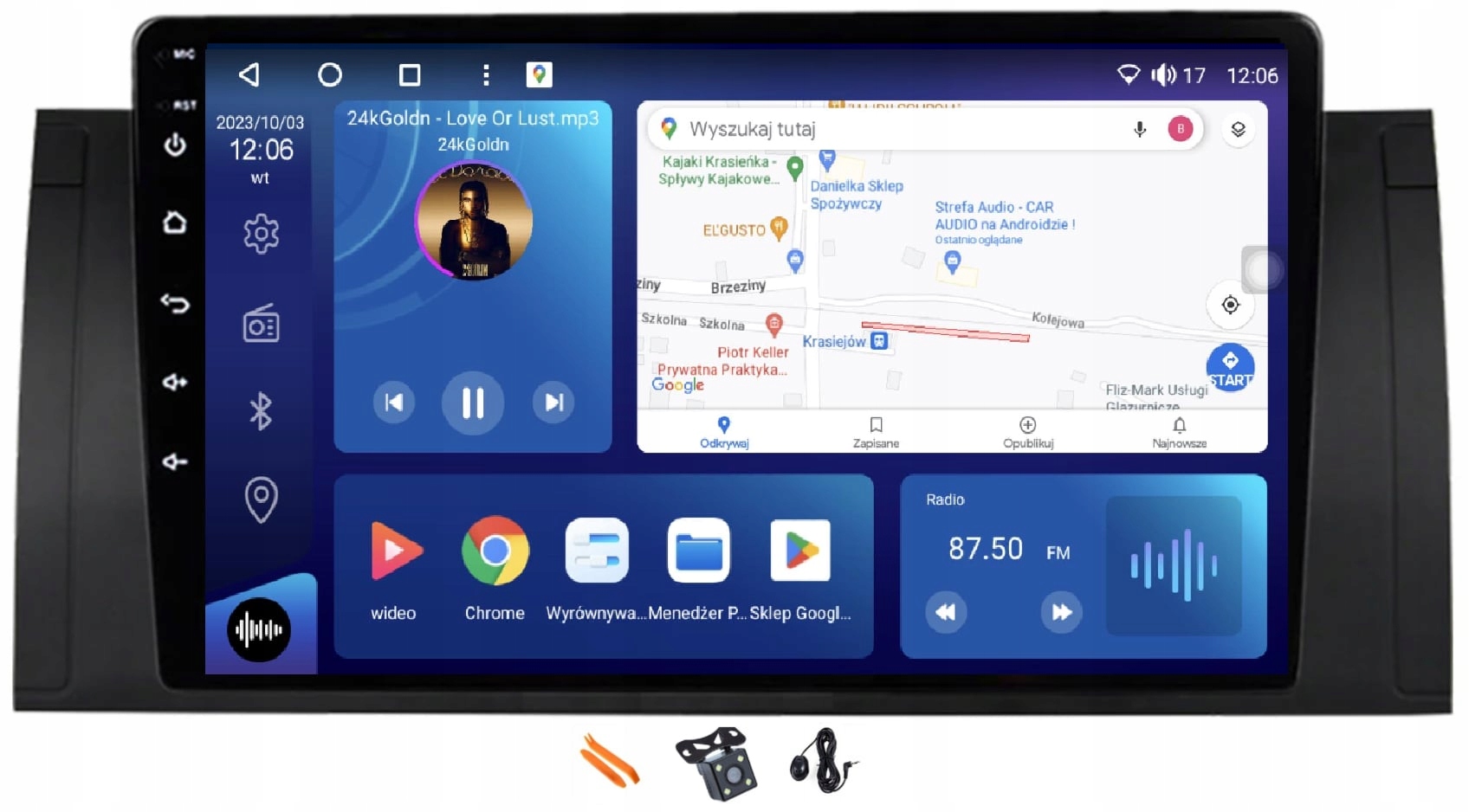 Rádio Android Navigácia M8250 Qled Carplay Lte Dso Gps Bmw 5 V E39 96-05