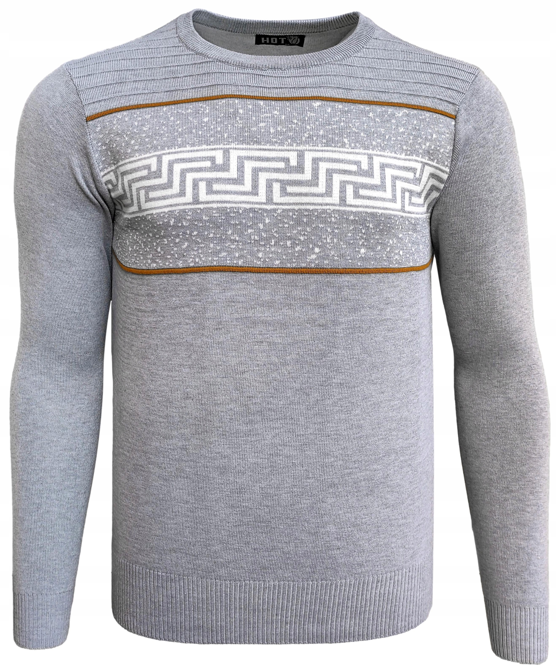 

Sweter męski szary z dodatkiem wełny O178 r. XL