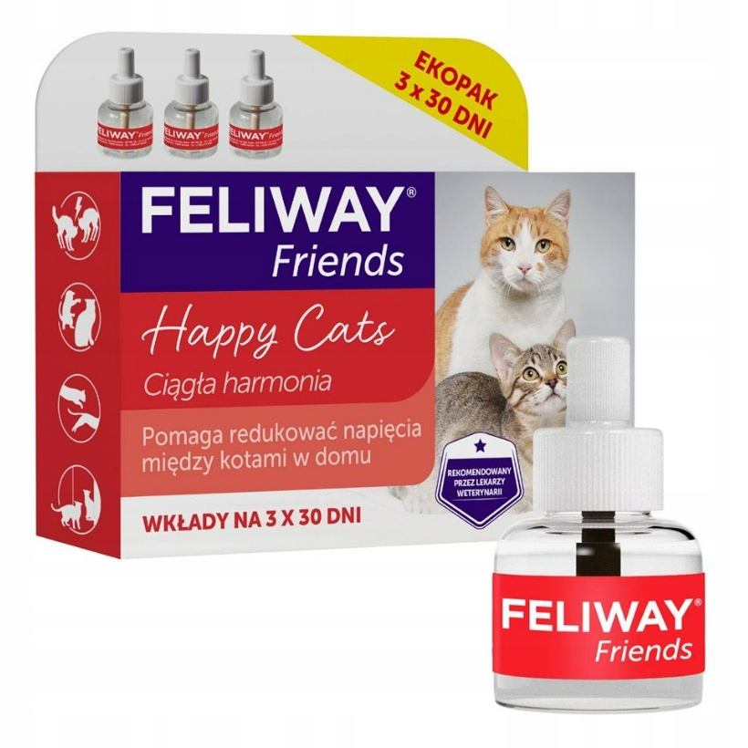Levně Feliway Friends Náplň 3x48 ml Feromony snižující napětí mezi kočkami